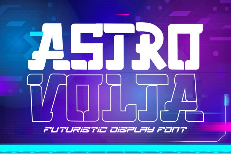 Astro Volta - Futuristic Display Font