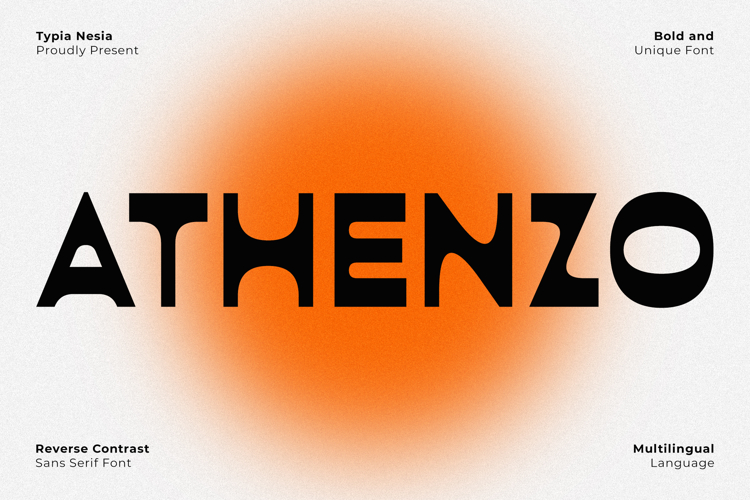 Athenzo - Sleek Modern Reverse Contrast Logo Sans