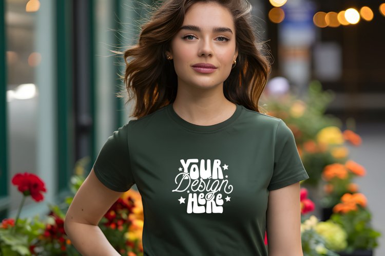 Athletic Heather Bella Canvas 3001 Mockup, Mockup example image 1