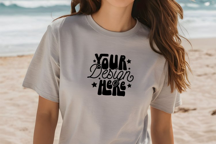 Athletic Heather Bella Canvas 3001 Mockup, Mockup