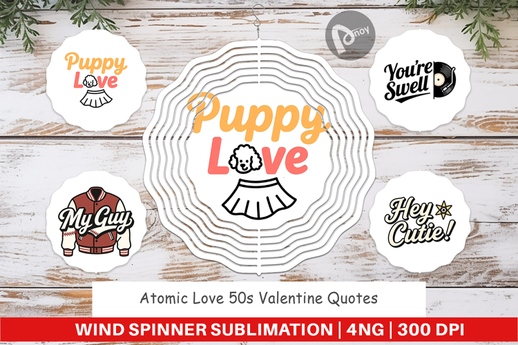 Atomic Love 50s Valentine Wind Spinner