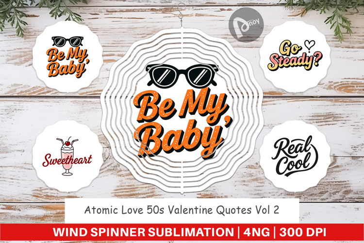 Atomic Love 50s Valentine Wind Spinner