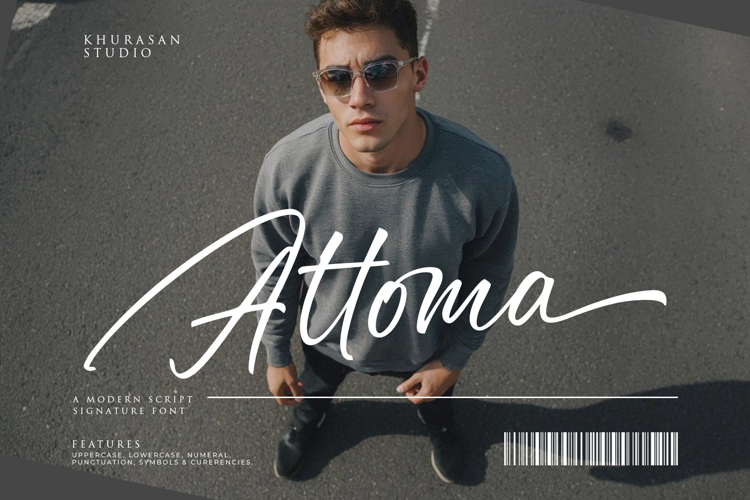 Attoma - a Modern Signature Font