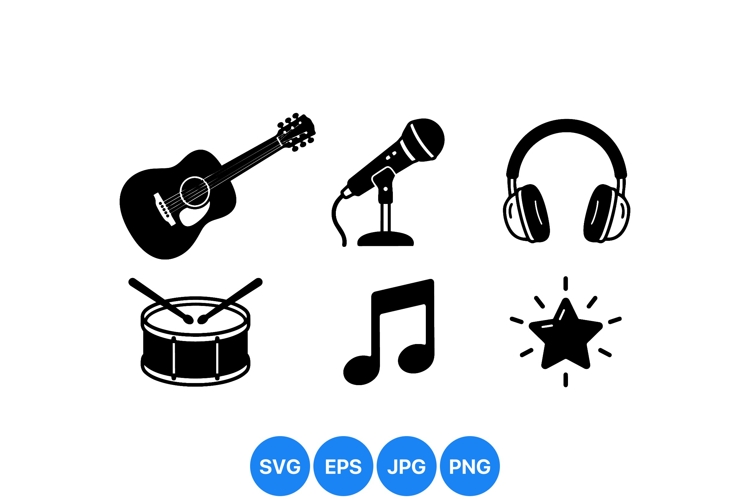 Vector Musical Instrument Icon Clipart