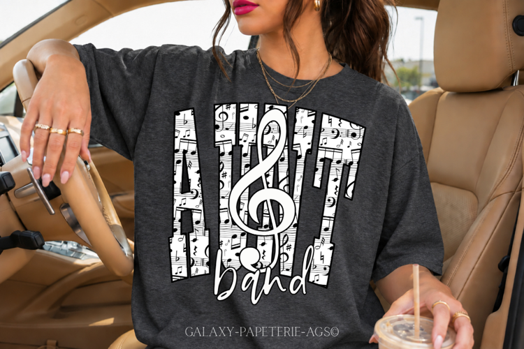 Aunt Band PNG | Music Note Shirt Design