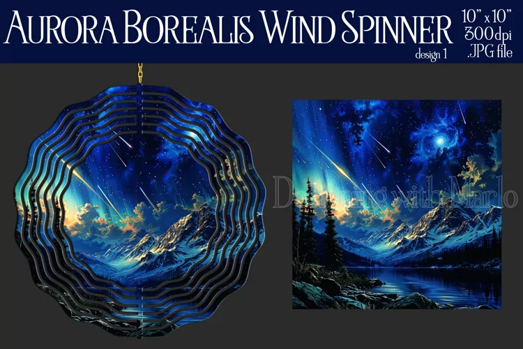 Wind Spinner, Aurora Borealis Wind Spinner, Northern Light 1