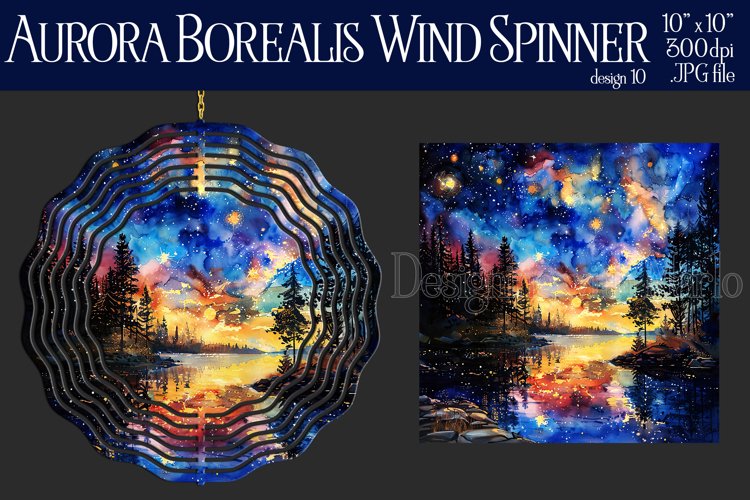 Wind Spinner, Aurora Borealis Wind Spinner, Northern Light example image 1