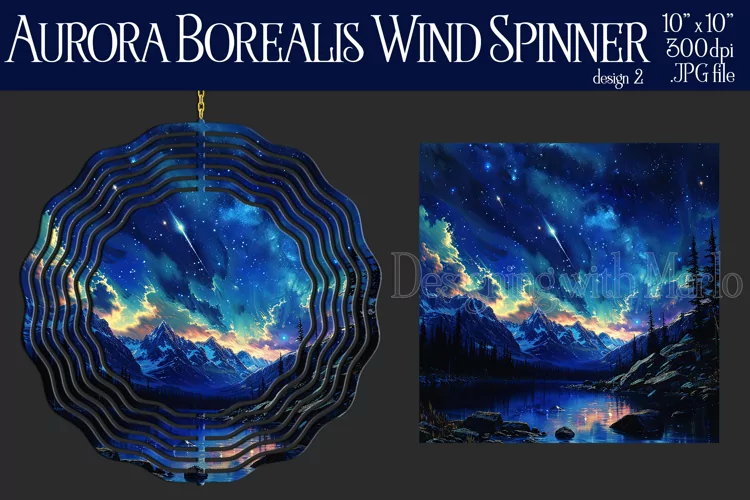 Wind Spinner, Aurora Borealis Wind Spinner, Northern Light 2