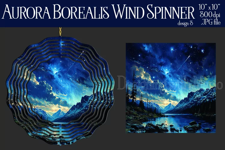 Wind Spinner, Aurora Borealis Wind Spinner, Northern Light 3