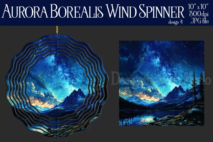 Wind Spinner, Aurora Borealis Wind Spinner, Northern Light 4