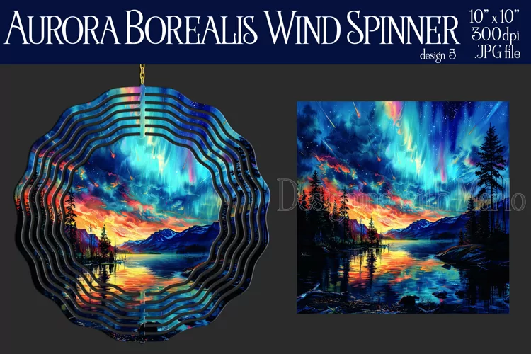Wind Spinner, Aurora Borealis Wind Spinner, Northern Light 5