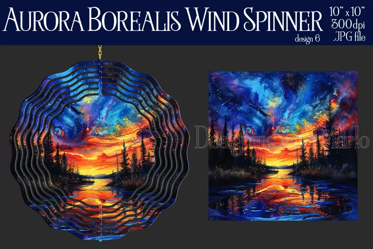 Wind Spinner, Aurora Borealis Wind Spinner, Northern Light 6