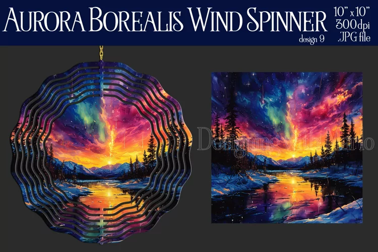 Wind Spinner, Aurora Borealis Wind Spinner, Northern Light 9