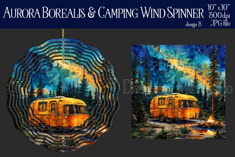 Wind Spinner, Aurora Borealis Wind Spinner, Camping, d3 example image 1