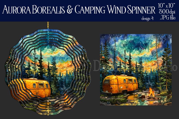 Wind Spinner, Aurora Borealis Wind Spinner, Camping, d4 example image 1