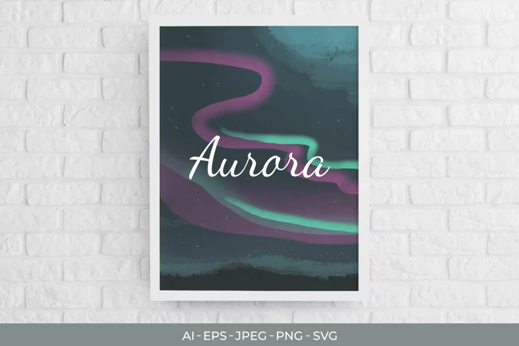 Aurora Watercolor Sublimation