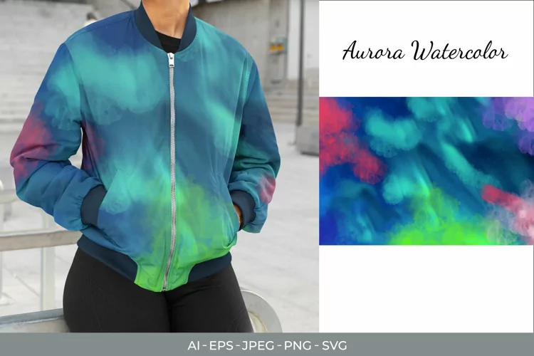 Aurora Watercolor Background
