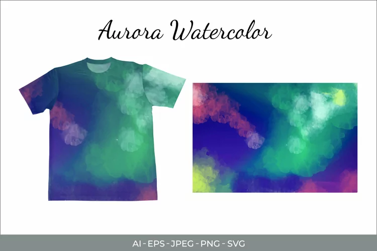 Aurora Watercolor Background
