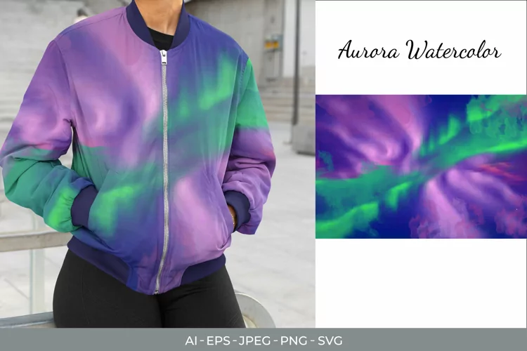 Aurora Watercolor Background