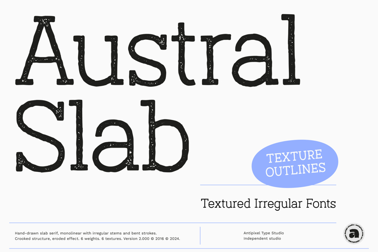 Austral Slab Textures | Handwritten Playful Serif