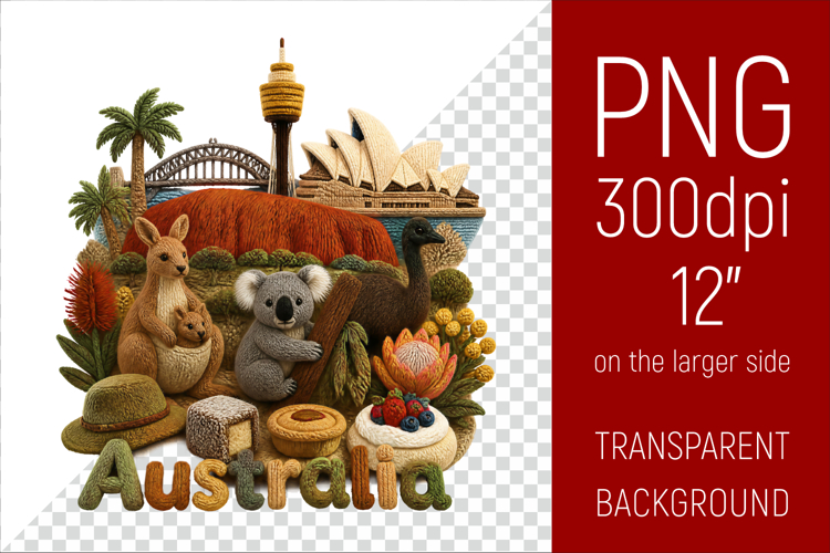 Australia Travel Landmark | National Culture Illustratio