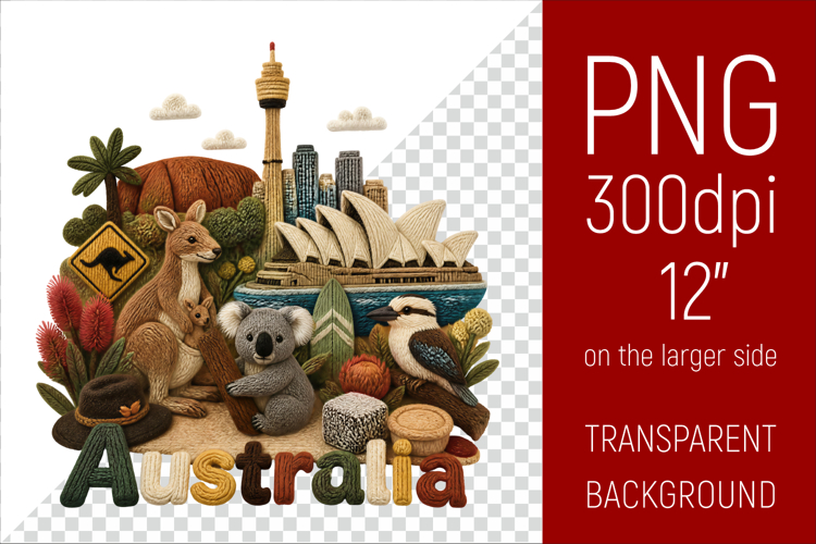 Australia Travel Landmark | National Culture Illustratio
