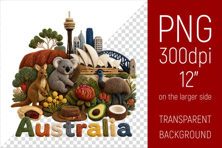 Australia Travel Landmark | National Culture Illustratio