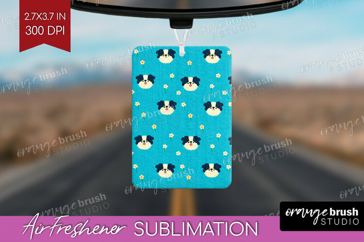 Australian Shepherd Dog Air Freshener PNG Cute Chibi Puppy example image 1