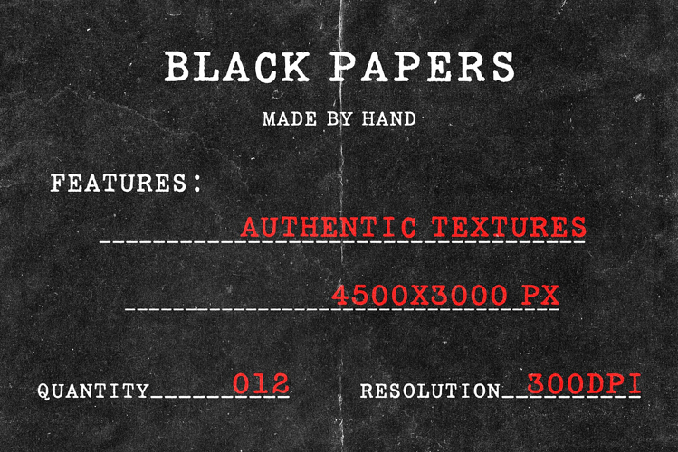 Authentic Black Paper Overlays