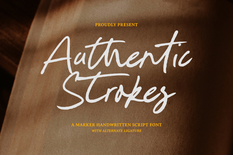 Authentic Strokes - Marker Handwritten Script Font