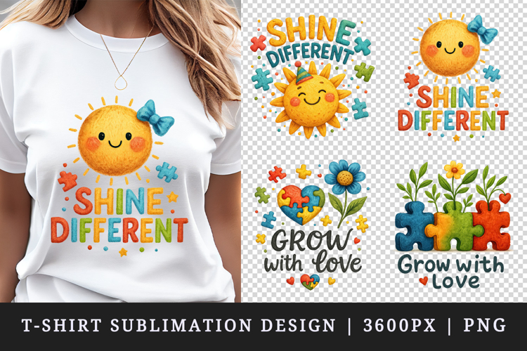Autism Awareness t-shirt printable sublimation design png