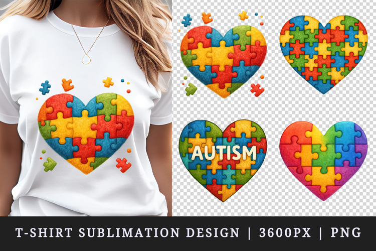 Autism Awareness t-shirt printable sublimation design png