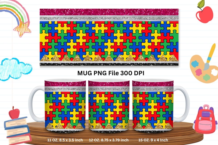 11oz & 15oz Mug Autism Awareness Design Teacher School Cup