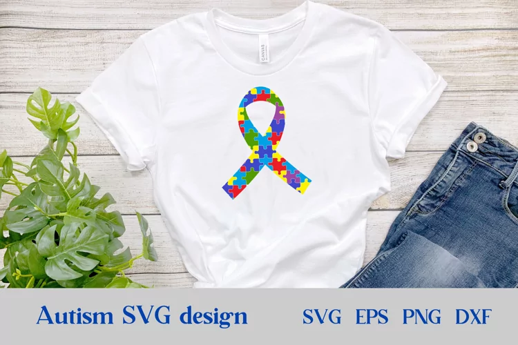Autism ribbon SVG | Autism puzzle SVG