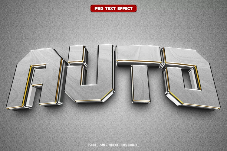 Auto 3D editable text effect