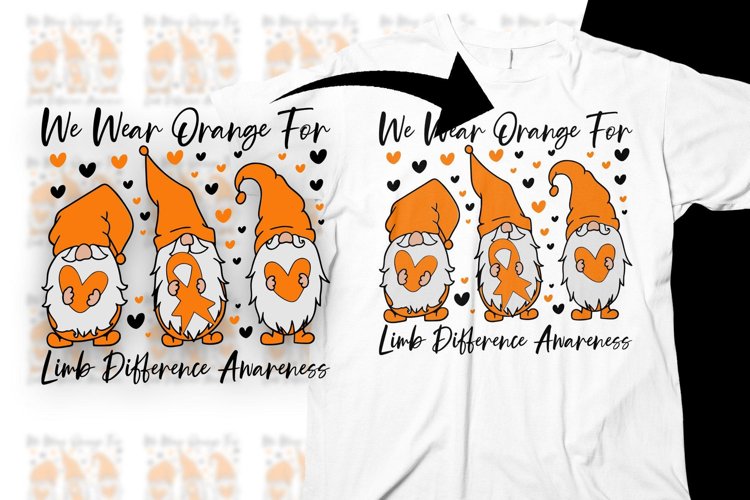 Limb Loss Awareness Svg Png Wear Orange For Limb Difference example image 1