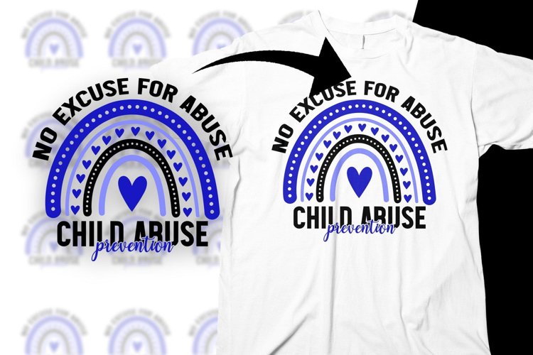 Child Abuse Prevention Awareness Svg Png No Excuse for Abuse