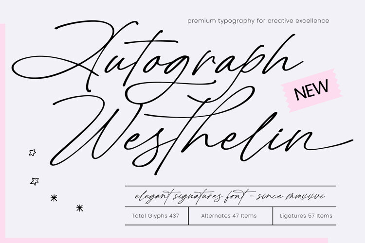 Autograph Westhelin - Elegant Signature Font example image 1