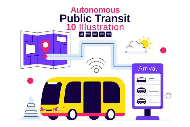 10 Autonomous Public Transit Illustration example image 1