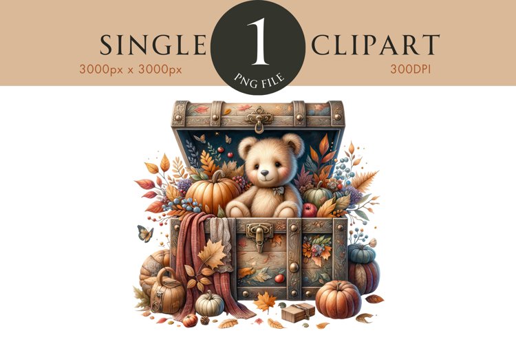 Autumn Fall Clipart Watercolor PNG example image 1