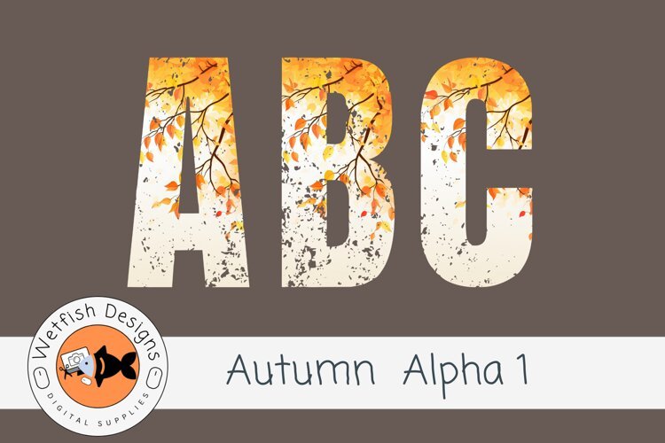 PNG Autumn Alphabet 1 example image 1