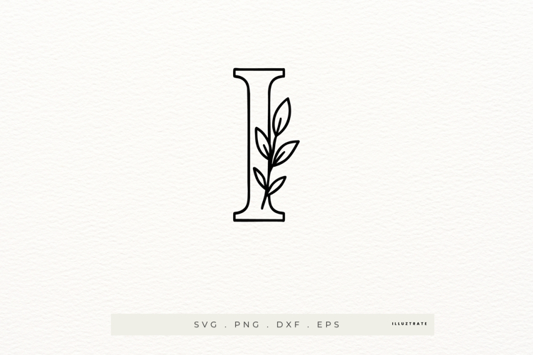 Letter I Autumn Alphabet | Line Art of the Letter I