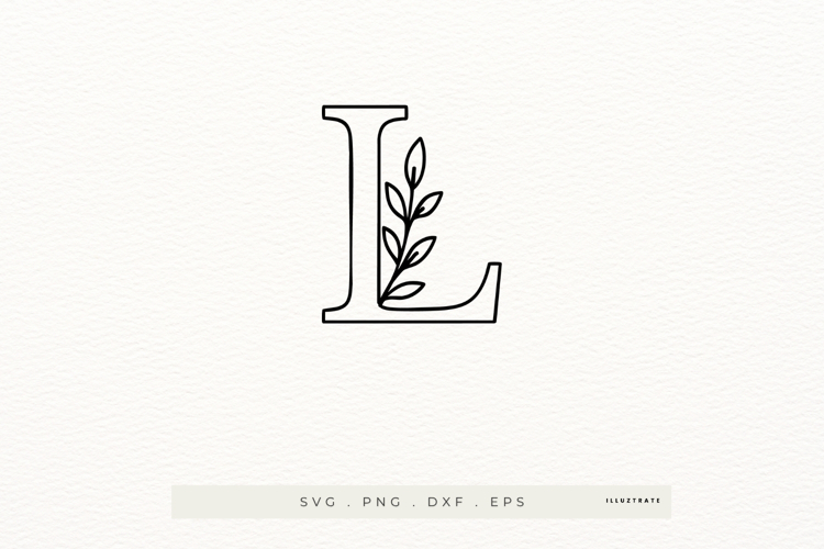 Letter L Autumn Alphabet | Line Art of the Letter L