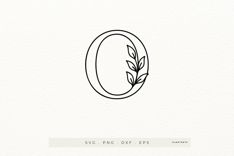 Letter O Autumn Alphabet | Line Art of the Letter O