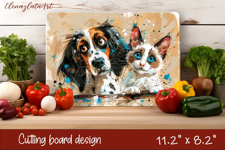 Cute Dog cutting board sublimation, Funny cat sublimation