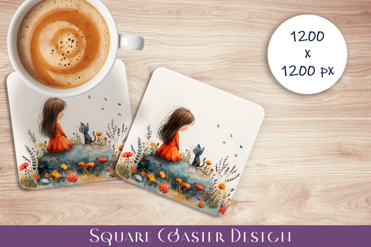 Funny cat coaster / sublimation animal coaster