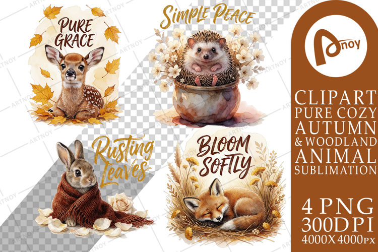 Autumn Blooms Woodland Sublimation
