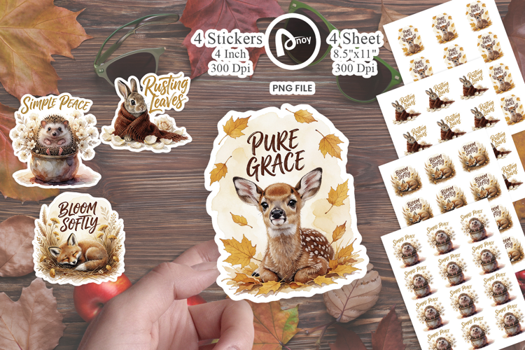 Autumn Blooms Woodland Sticker