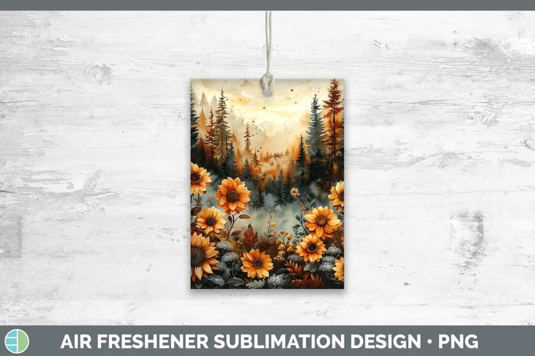 Autumn Boho Landscape Air Freshener Sublimation Car Freshene