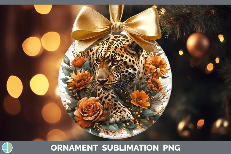 Autumn Boho Leopard Ornament Sublimation Bauble Designs